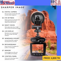SHARPER IMAGE 720P Dashboard Camera Monitor