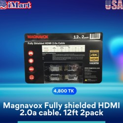 Magnavox Fully shielded HDMI 2.0a cable. 12ft2pack
