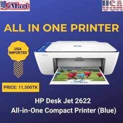 HP DeskJet 2622 All-in-One Compact Printer (Blue)