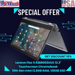 Lenovo Flex 5 82B8002UUX 13.3" 2-in-1 Touchscreen Chromebook - 10th Gen Intel i3 8GB RAM 128GB SSD