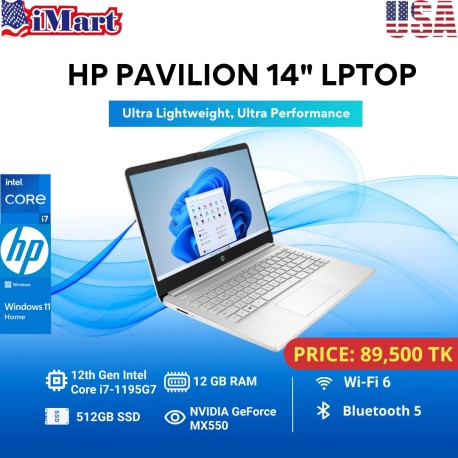 HP Pavilion 14 inch laptop.