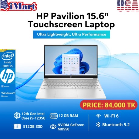 HP Pavilion 15.6 inch Touchscreen Laptop.
