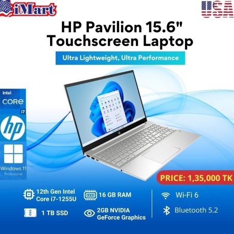 Hp Pavilion 15.6 inche Touchscreen laptop.