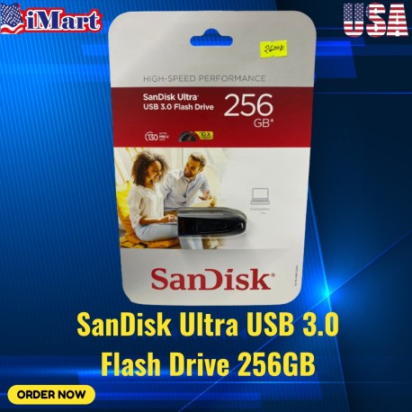 SanDisk Ultra USB 3.0 Flash Drive 256GB (SDCZ48-256G-A16BJ)