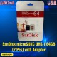 "SanDisk microSDXC UHS-I 64GB Card (2 Pcs) with Adapter (SDSQUA4-064G-ALMT) "