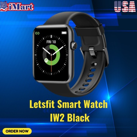 Letsfit Smart Watch- Smart Watch (Letsfit IW2 Black)