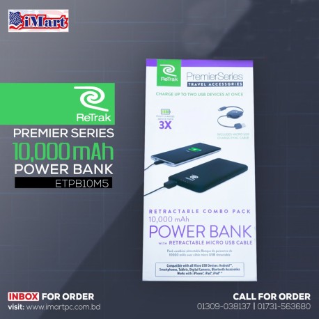 Retrak Premier Series 10000mAh Power Bank