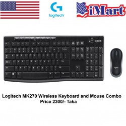 Logitech - MK270 Wireless Keyboard and Mouse - Black