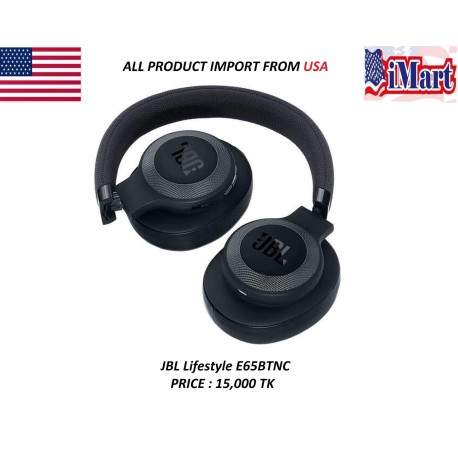 JBL Lifestyle E65BTNC Over-Ear Bluetooth Noise-Canceling Headphones – Black