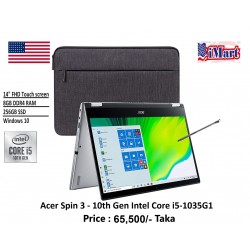 Acer Spin 3 14" FHD Touch screen Laptop - 10th Gen Intel Core i5-1035G1