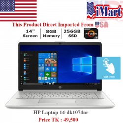 HP Laptop 14-dk1074nr - AMD Ryzen 3-3250U APU - 256GB SSD - 8GB DDR4 SDRAM - AMD Radeon Graphics - Windows 10 Home