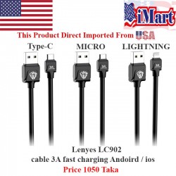 Lenyes LC902 cable 3A fast charging Andoird / ios
