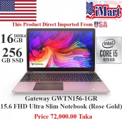 Gateway gwtn156-1gr Rose Gold 15.6 FHD Ultra Slim Notebook Intel Core i5-1035G1 16GB RAM 256GB SSD