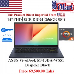ASUS VivoBook M413DA-WS51 Full HD 14 Inch Laptop AMD Ryzen 5, 8 GB RAM, 512 GB SSD