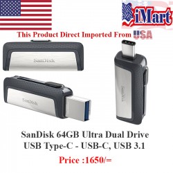 SanDisk 64GB Ultra Dual Drive USB Type-C - USB-C, USB 3.1