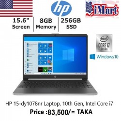 HP 15-dy1078nr Laptop, 10th Generation Intel Core i7-1065G7